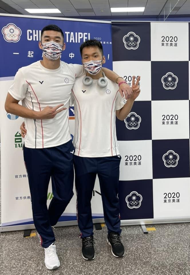 羽球男雙好手王齊麟(左)、李洋。(翻攝自國訓中心粉絲專頁)