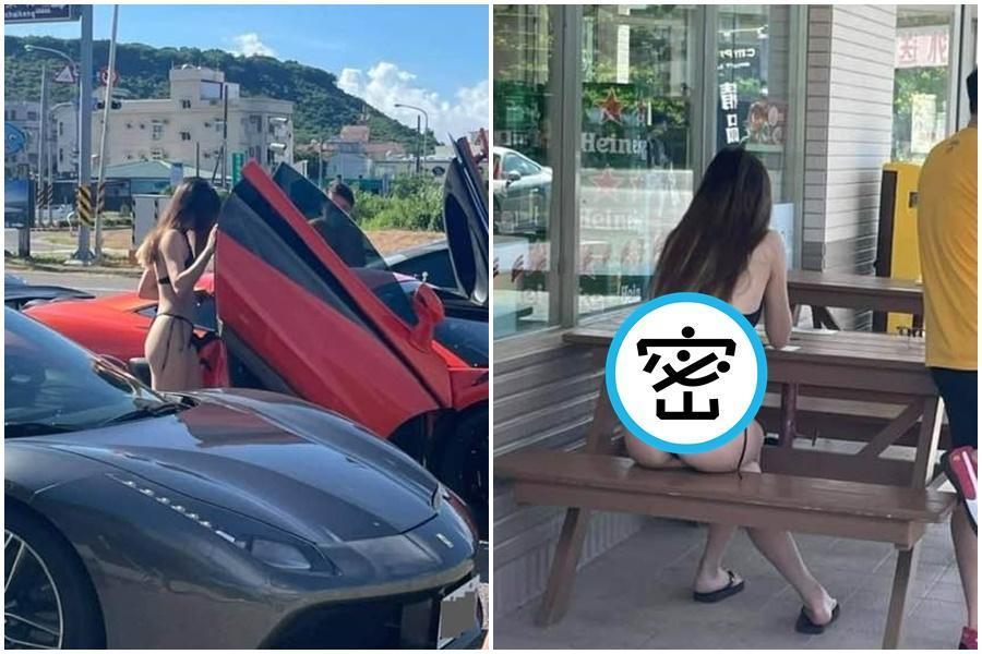 7月13日起「微解封」各地區在有條件下開放,一名網友捕捉到比基尼辣妹。(翻攝自「爆廢公社公開版」臉書)