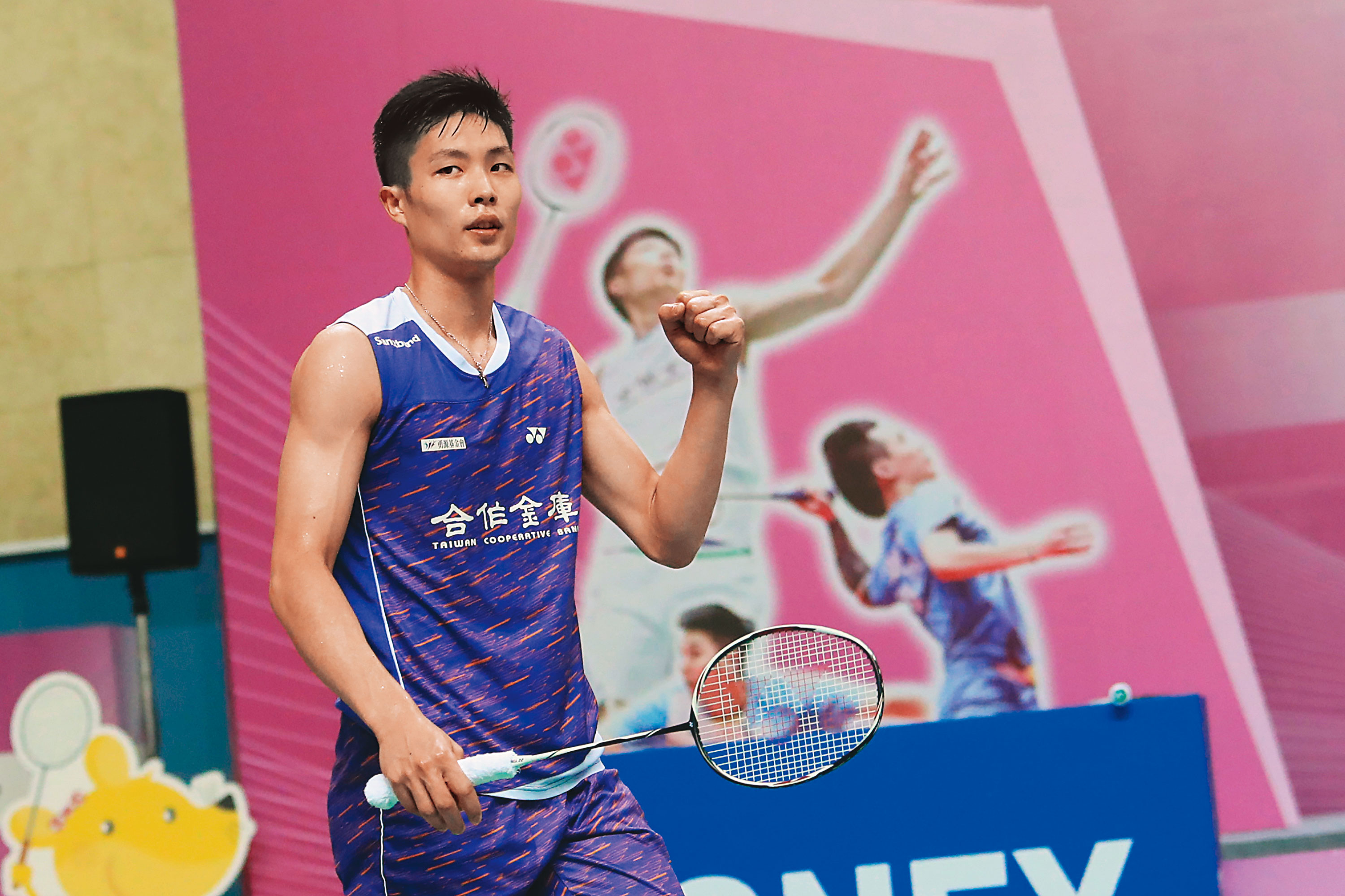 周天成是虔誠基督徒，他說上帝穩定輸贏得失心，更是他的羽球教練。（中央社）