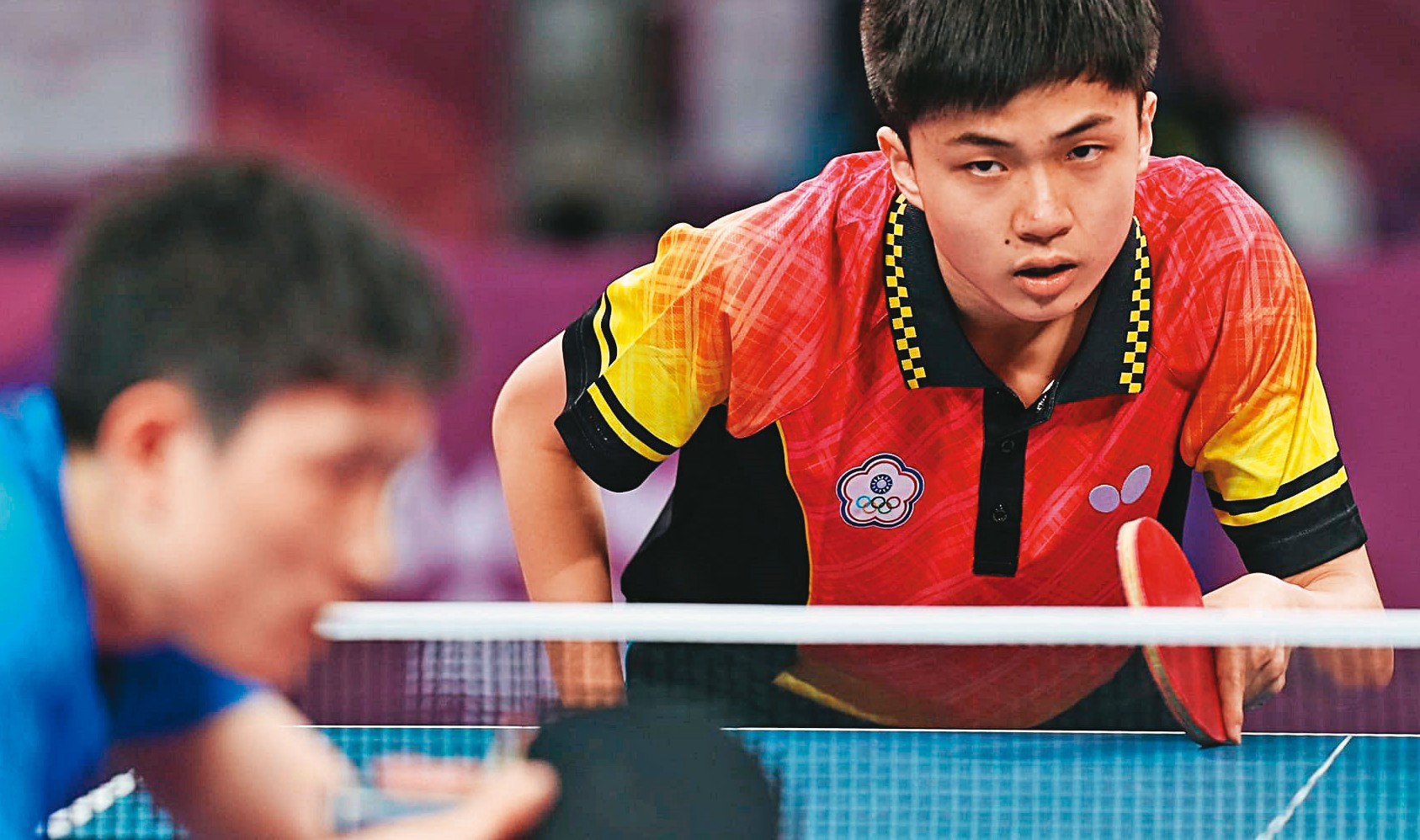 林昀儒擅長反手擰球，步法快又順暢，常讓對手吃足苦頭。（翻攝中華奧委會官網）