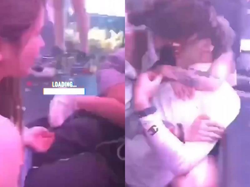 微博瘋傳疑似吳亦凡在KTV內當眾與女性激吻畫面。(翻攝自微博)