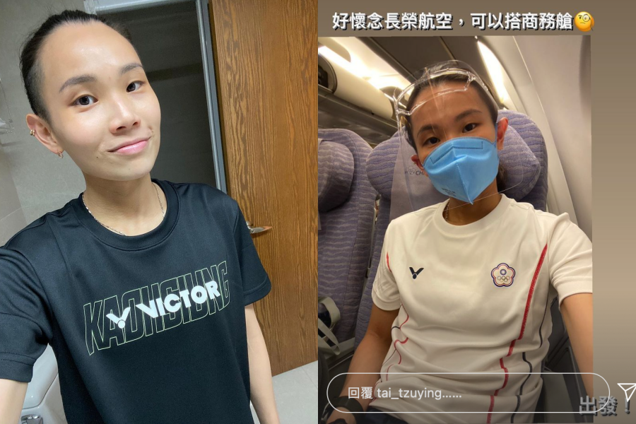 因體育署讓包括球后戴資穎在內的國手坐經濟艙前往東京備戰奧運，引爆台灣民眾怒火。（翻攝自戴資穎IG）