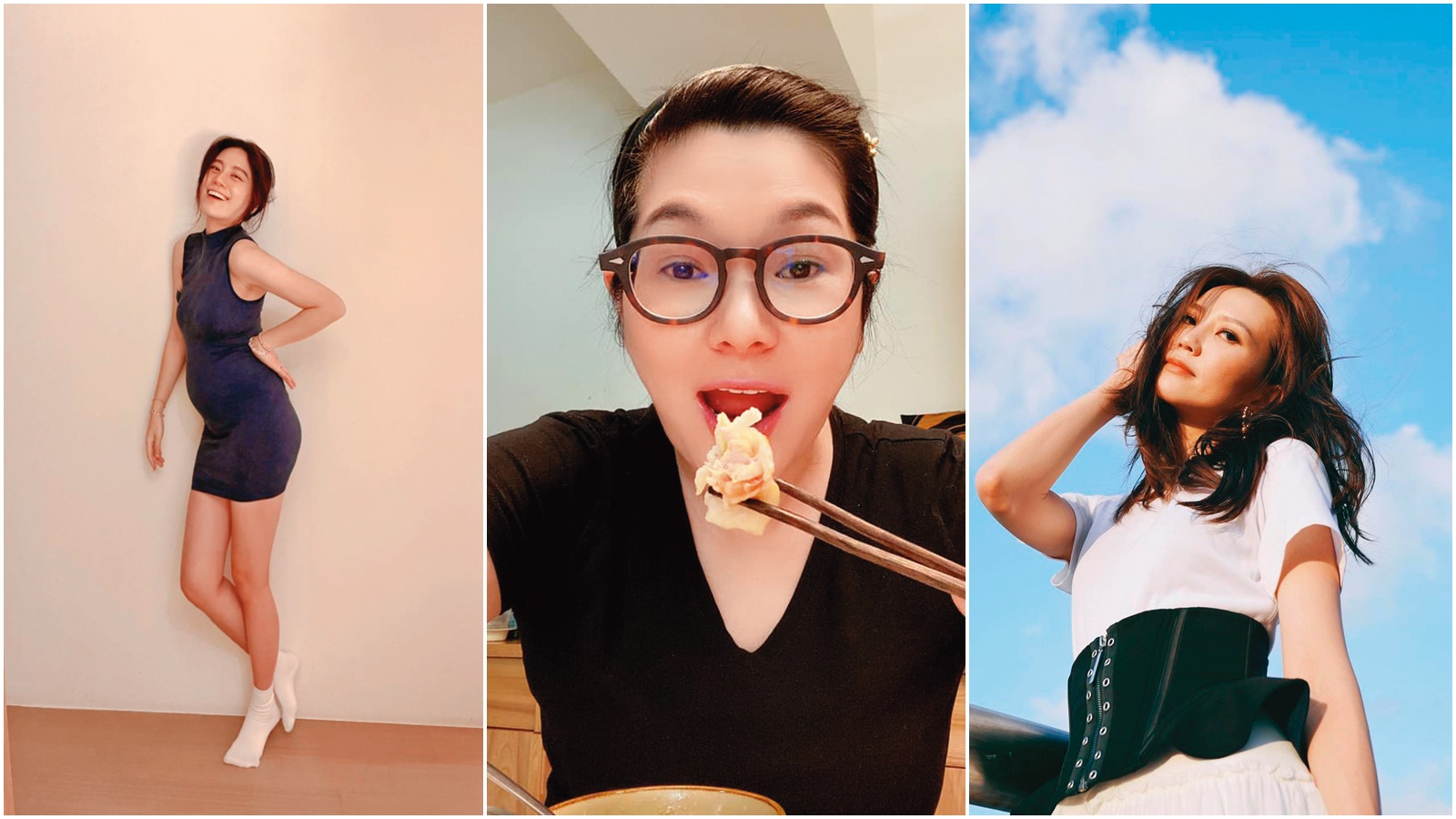 吳若希、vicky、小蠻在孕期間都出現了不同變化，做出平常不會做的事。（翻攝自網路）