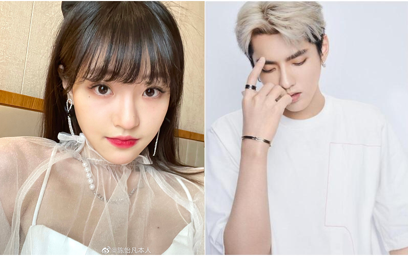 女星陳怡凡爆料曾有人居中牽線，表示要幫吳亦凡介紹女友。（翻攝自陳怡凡、吳亦凡微博）
