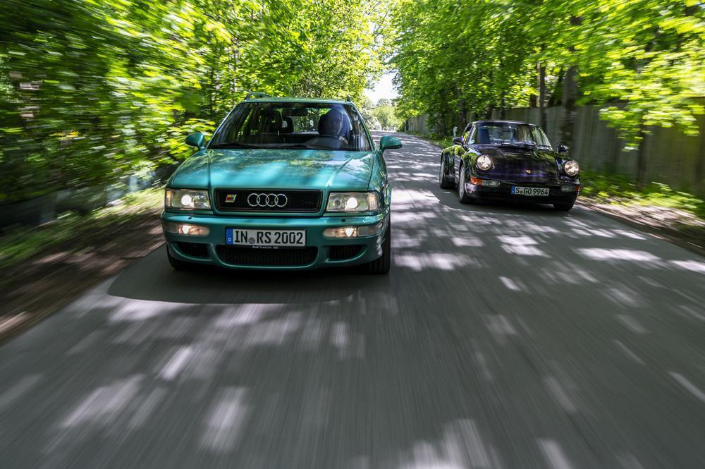 奧迪Avant RS2以及保時捷964世代的911。