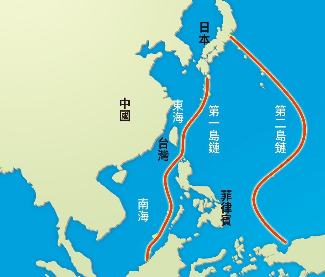 台灣位處西太平洋第一島鏈中央 ,是中共解放軍突破往東的最大關卡。