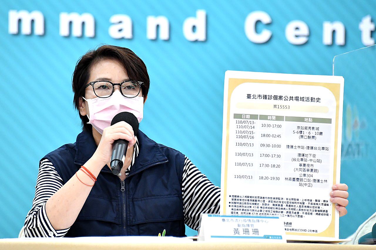 京站威秀確診員工5天足跡曝光，含北捷、夜市等地點。（台北市政府提供）