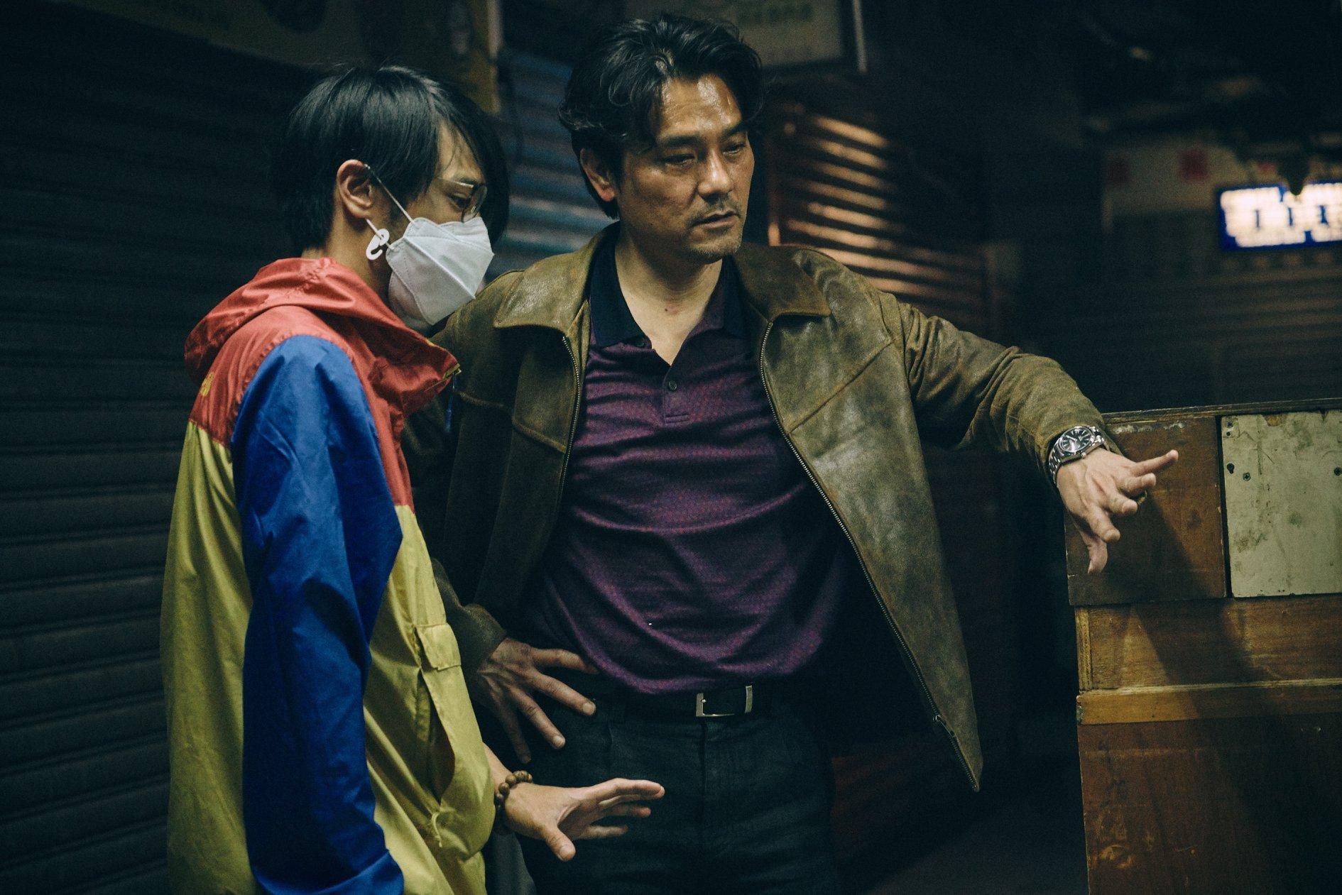 港星林家棟（右）力挺導演陳健朗（左），不收片酬接演，後來也入圍金馬獎最佳男主角。  （翻攝自「首部劇情電影計劃」官方臉書）