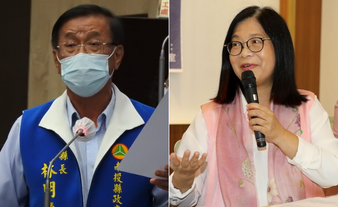 南投縣長林明溱（左）痛批民進黨立委管碧玲（右）是狗。（翻攝林明溱臉書／本刊資料照）
