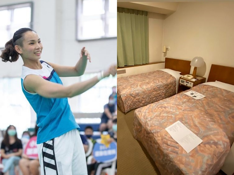 戴資穎為國出征前進東京奧運，下榻飯店卻成另類話題。（翻攝自戴資穎IG）
