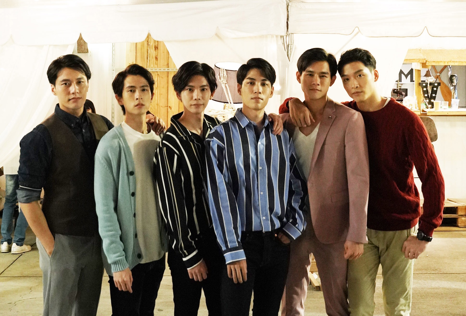 《We Best Love》BL網劇，由張睿家（左起）、石知田、楊宇騰、林子閎、李齊、羅德弘主演。（結果娛樂提供）