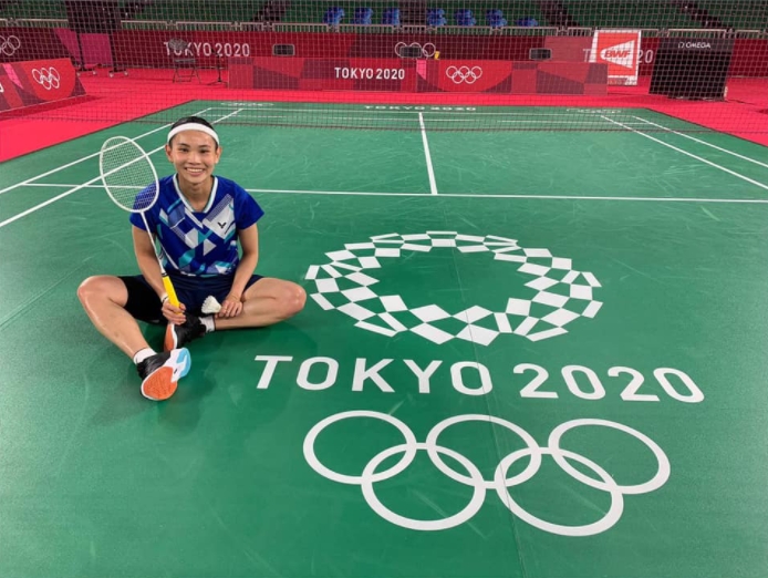 中華代表隊19日出發2020 東京奧運專案班機前往日本，球后戴資穎在臉書開心發文。（翻攝自戴資穎臉書）