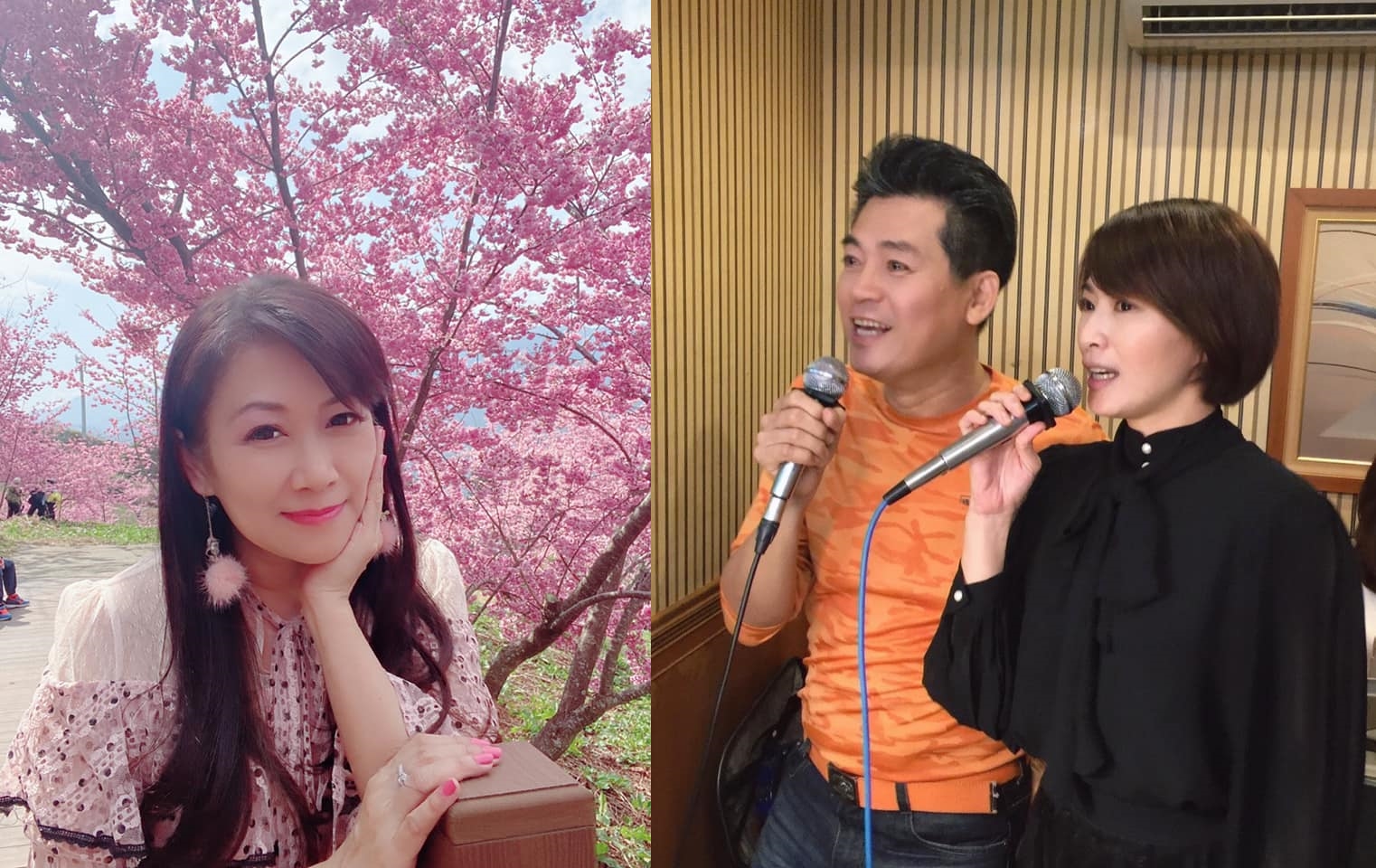 蕭大陸的前女友張金鳳在臉書發文,點評侯怡君擊退小三的報導。(翻攝自張金鳳、侯怡君的家臉書)