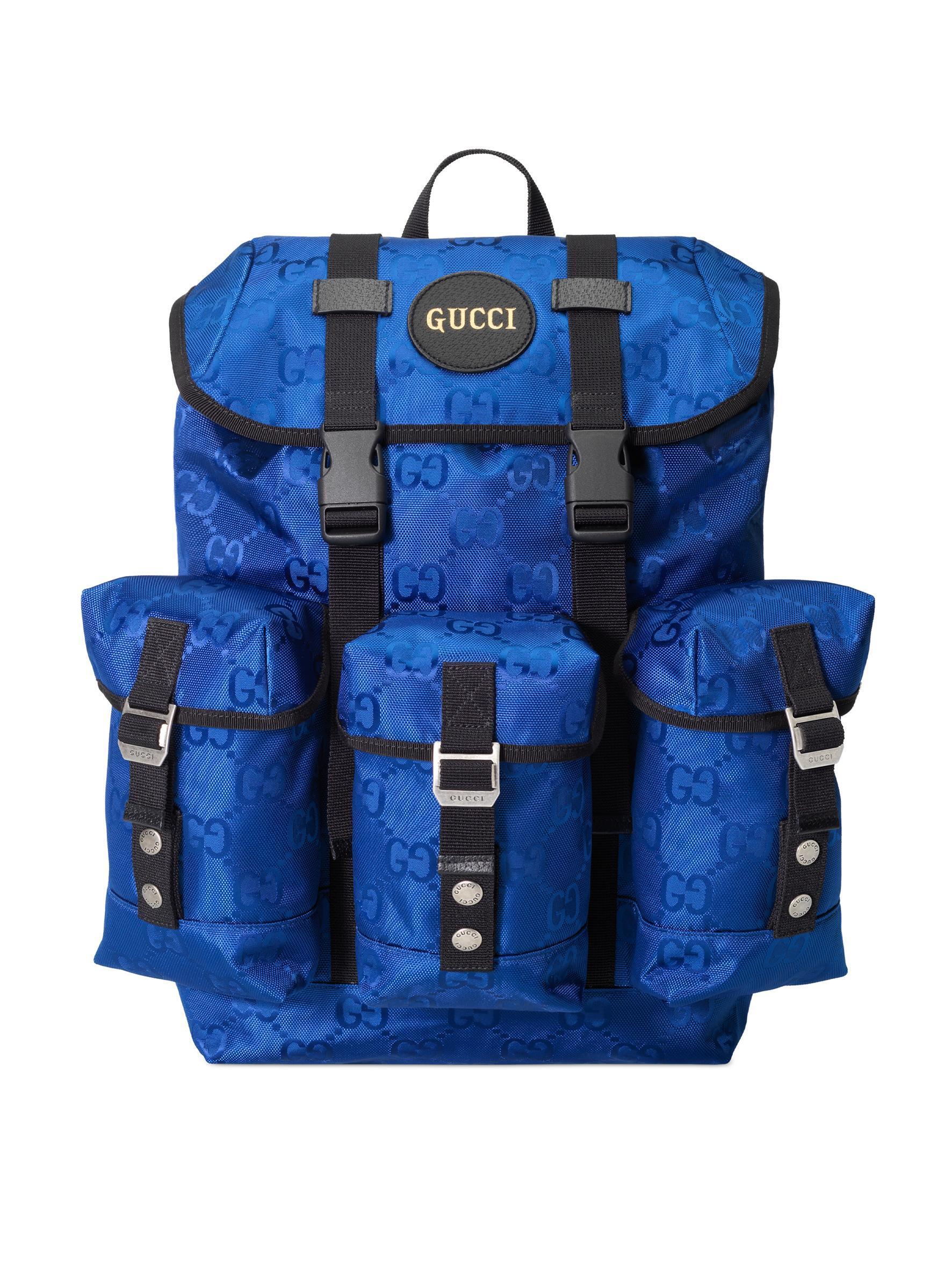 Off The Grid 系列多功能藍色小型後背包 NT62,900 GUCCI。(GUCCI提供)