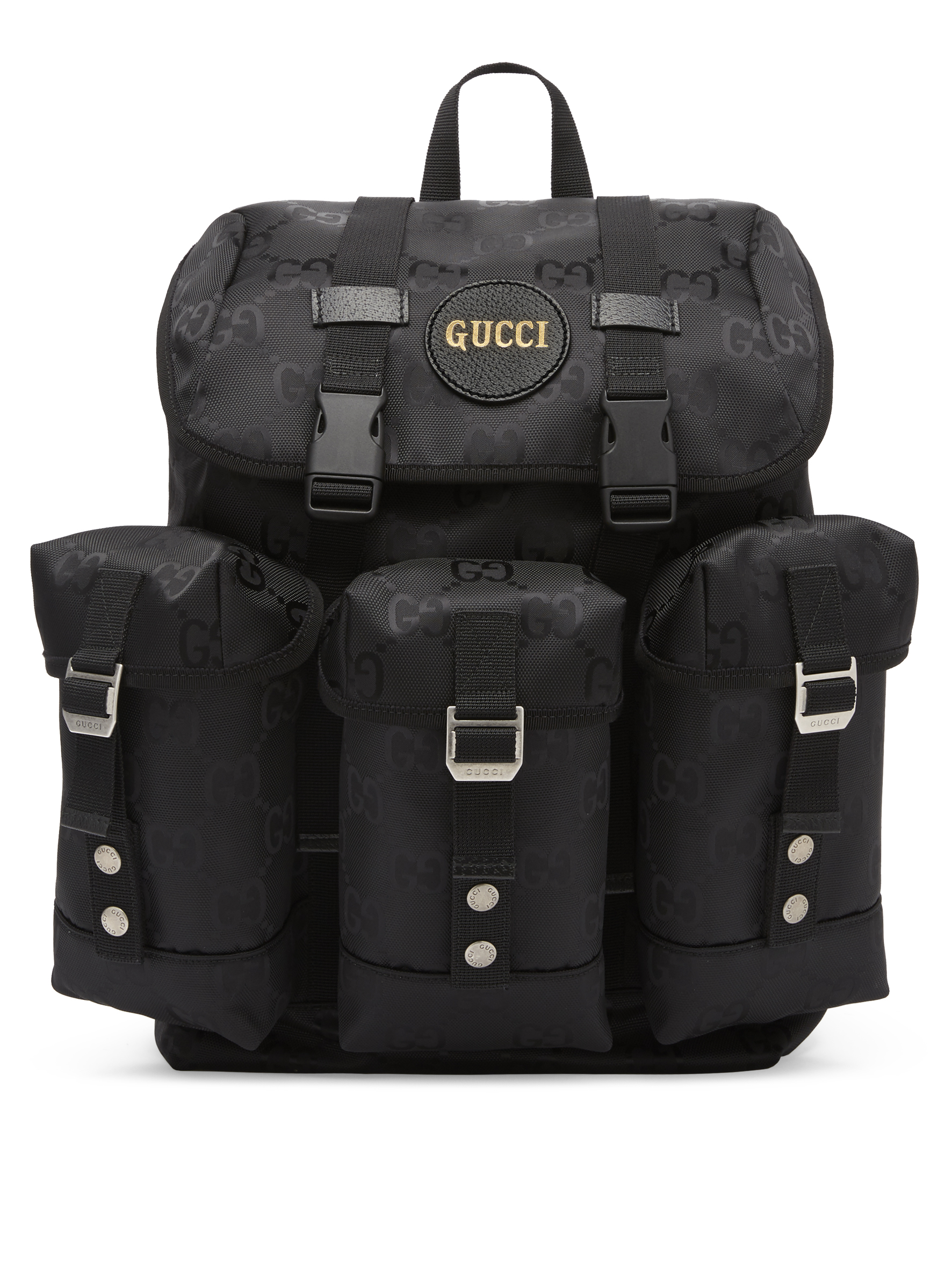 Off The Grid 系列多功能黑色小型後背包 NT62,900 GUCCI。（GUCCI提供）