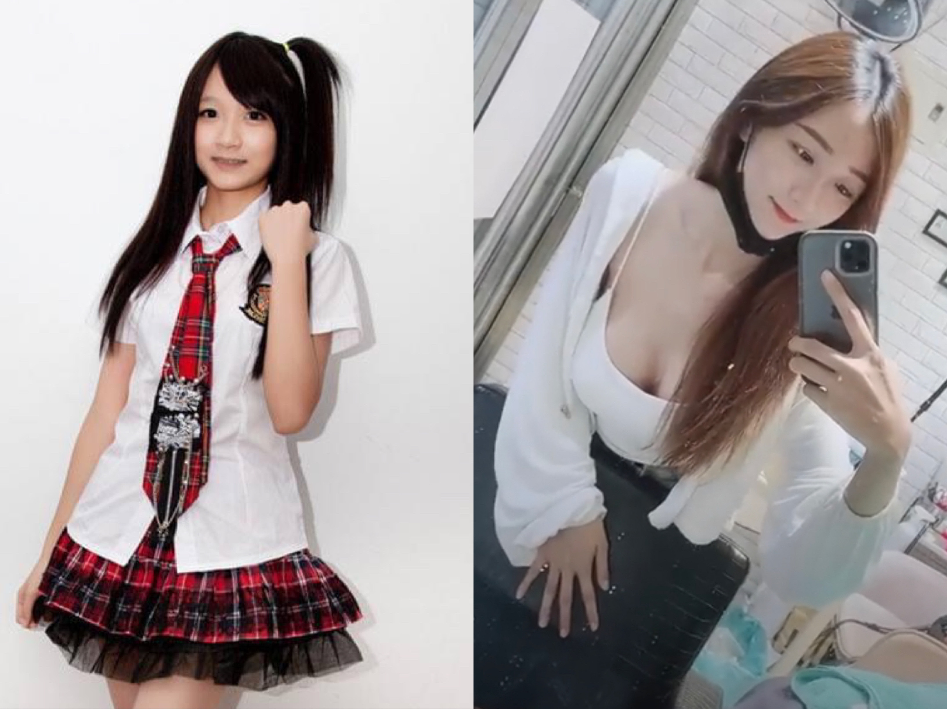 許雅涵女大18變,從清純可愛變身性感美少女。(翻攝自許雅涵粉絲專頁)