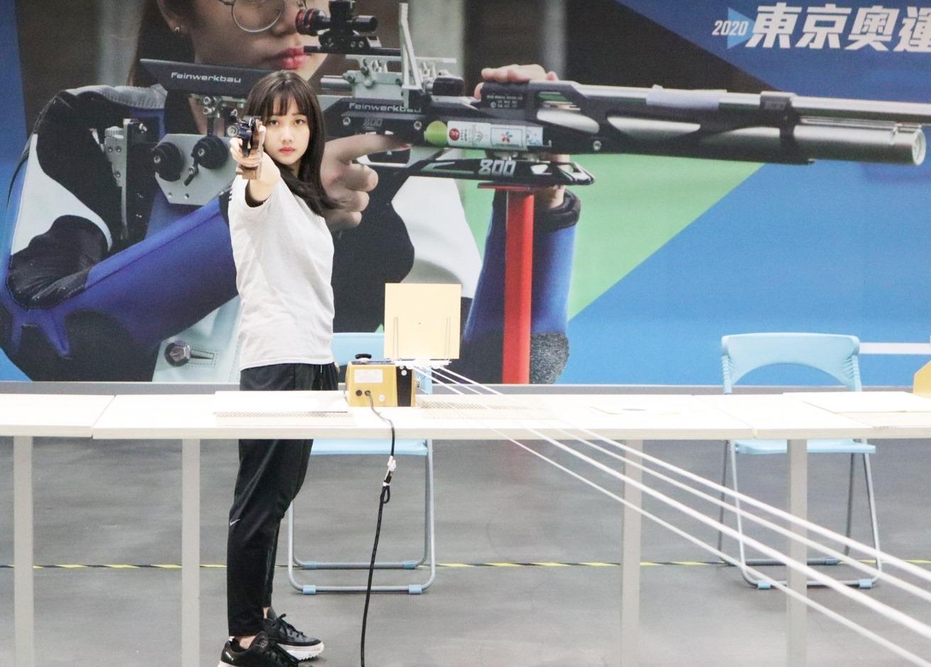 女子10公尺空氣手槍資格賽，「證件妹」吳佳穎以573分、名列第14遭到淘汰。（翻攝自吳佳穎臉書粉專）