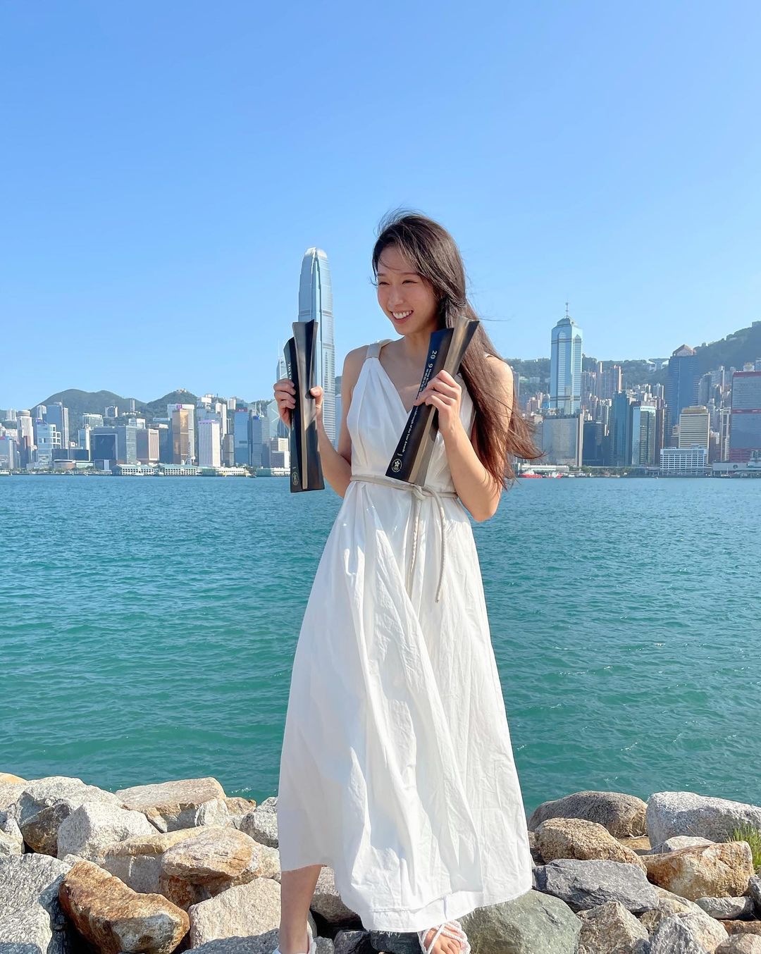 江旻憓(右2)11歲開始學擊劍,2019年世界排名第一,如今世界排名第7。(翻攝自江旻憓IG)