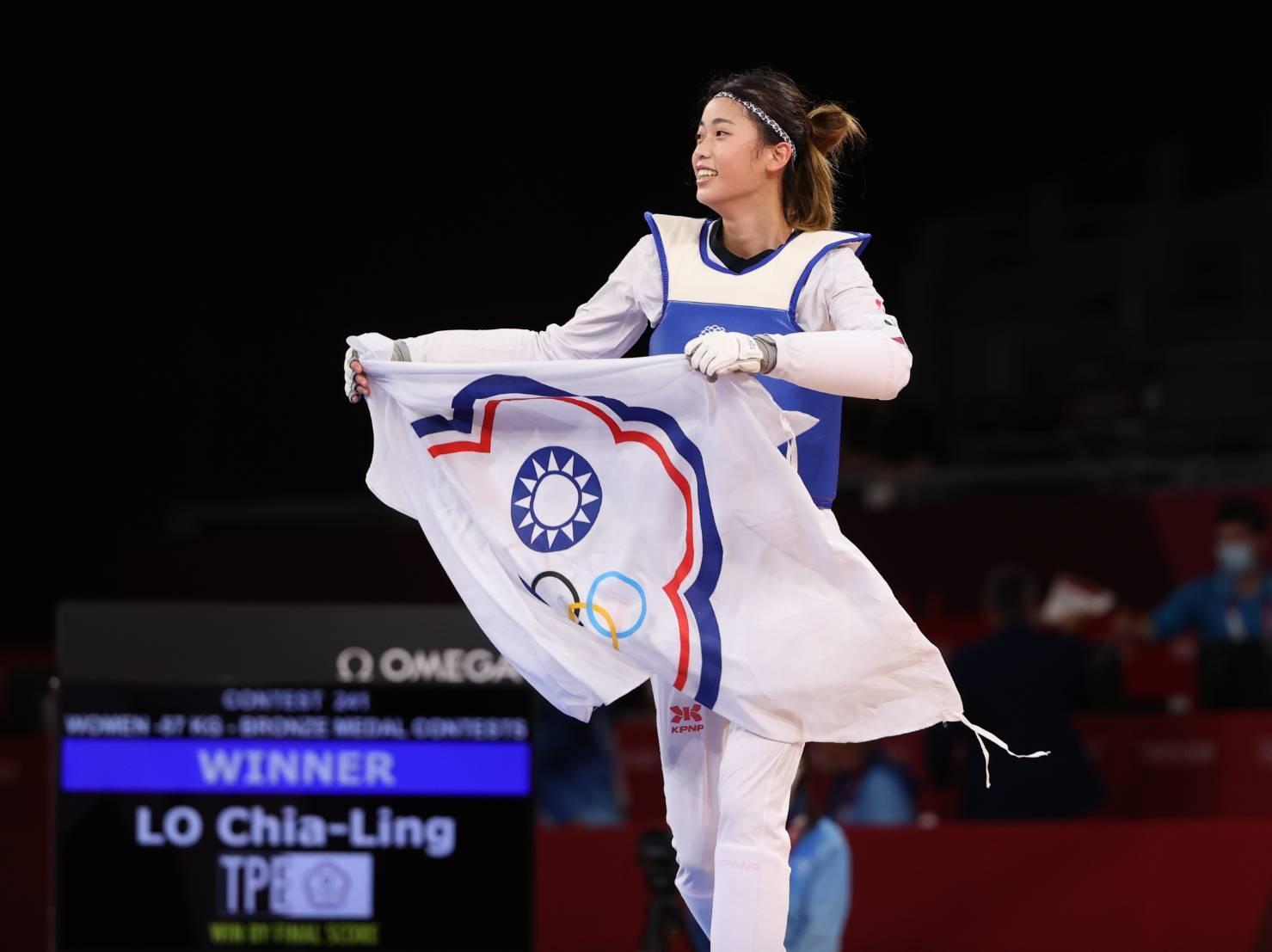 19歲跆拳道小將羅嘉翎首次踏入奧運殿堂。非銅牌戰之選手。（體育署提供）