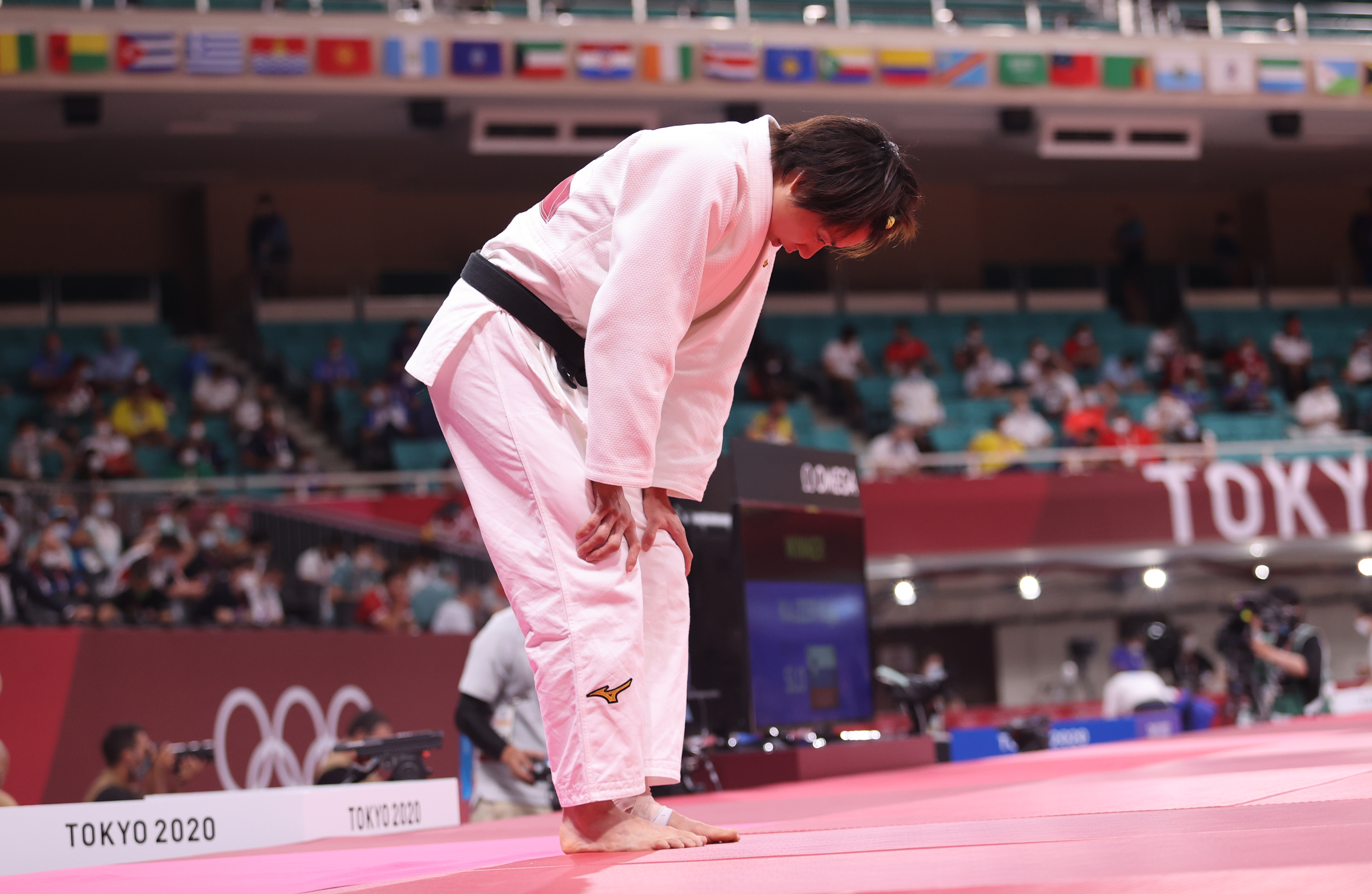 連珍羚吞下3次指導提前在16強落馬，只能寄望後面有機會進敗部復活爭銅牌。（體育署提供）