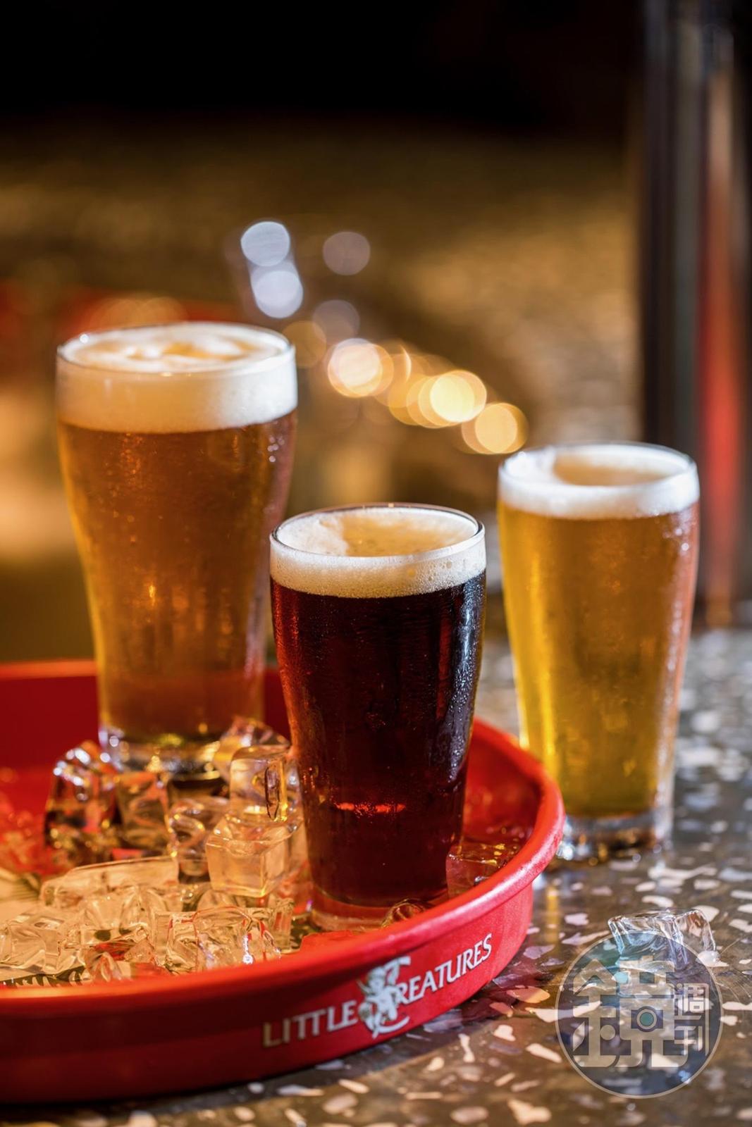 現壓澳洲精釀啤酒可外帶，口味不定時更換。（180～240元／杯）