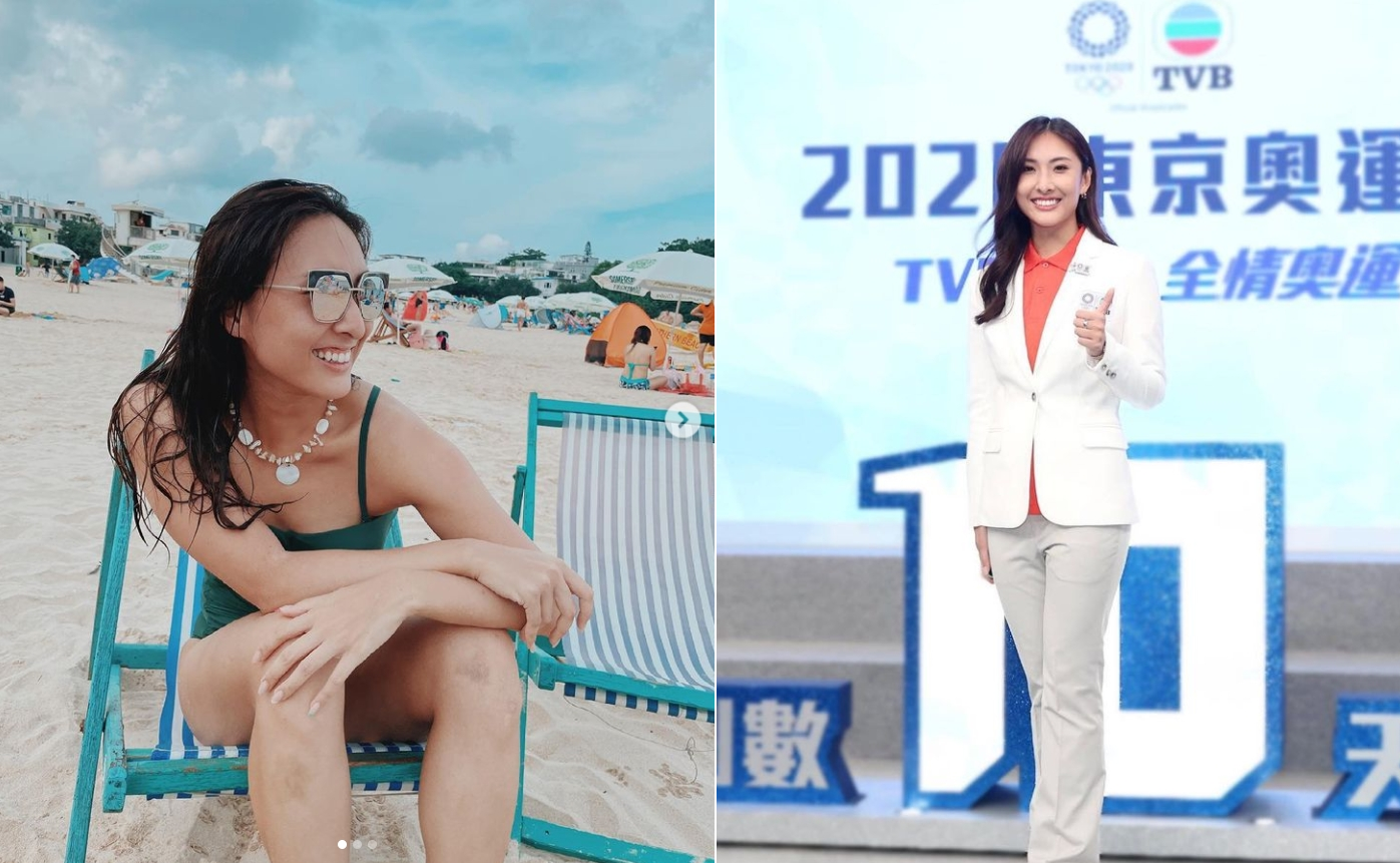 陳約臨曾代表香港參加選美並贏得亞洲皇后的封號,這次代表香港TVB採訪東京奧運卻引發爭議。(翻攝自陳約臨Instagram)