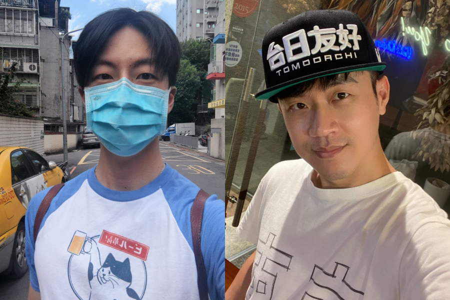 中央近日開放高端列入公費接種，吳崢（左）「焦糖哥哥」陳嘉行（右）都表示願意接種高端疫苗。（翻攝自吳崢、「焦糖哥哥-陳嘉行」臉書）