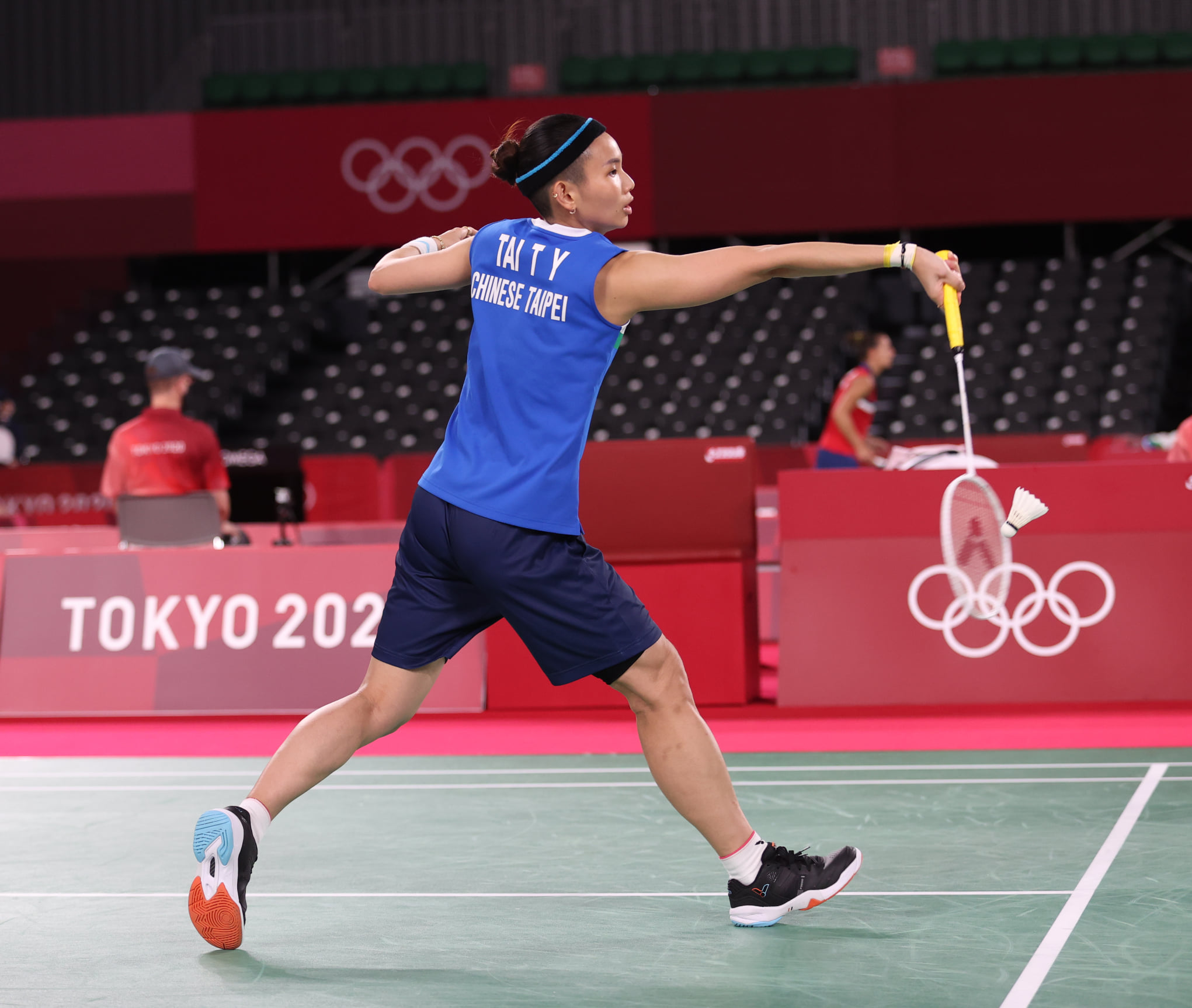 戴資穎對上世界排名41的法國籍中國選手齊雪霏,輕鬆取勝。(體育署提供)