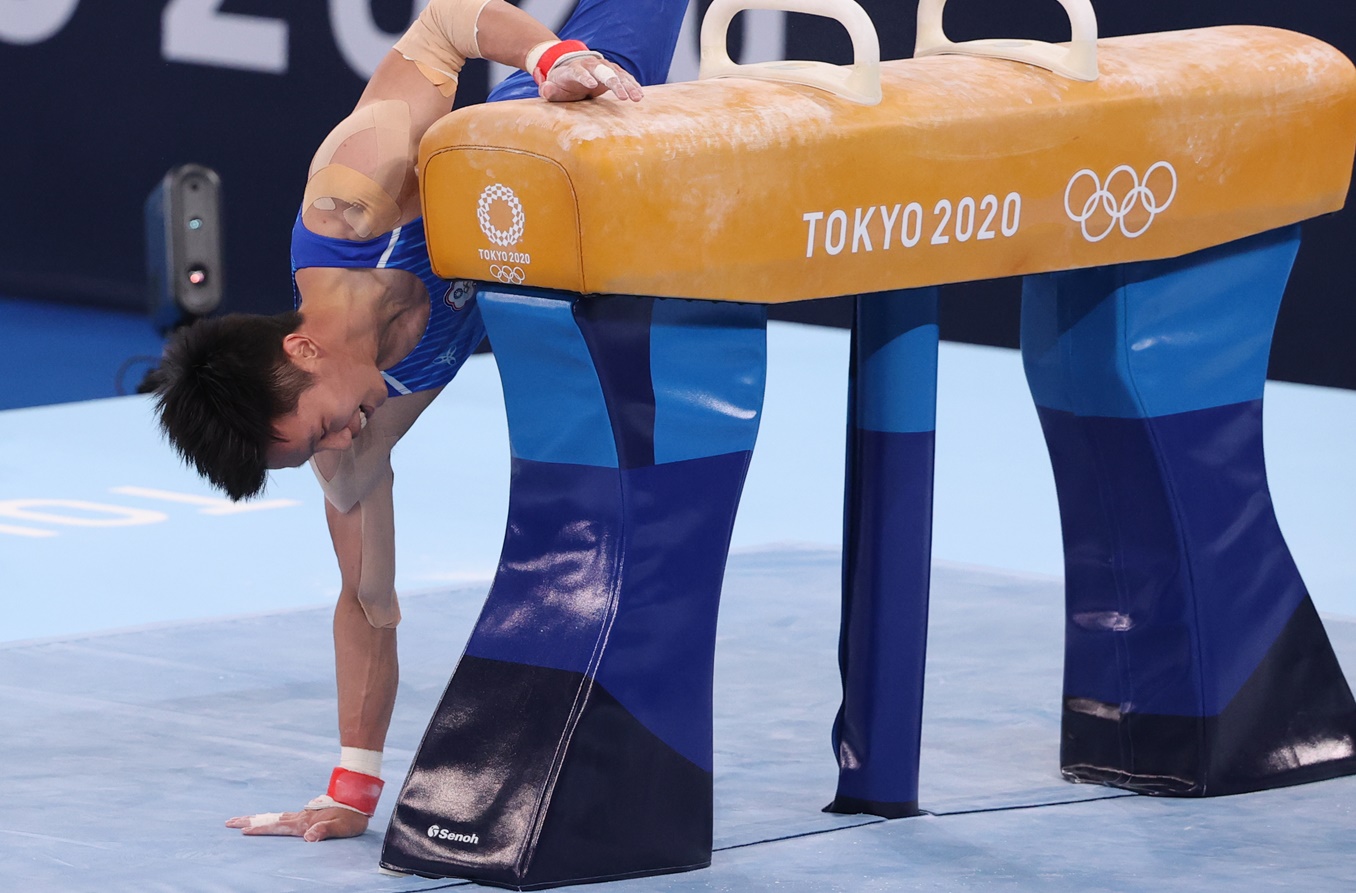 李智凱表示昨晚僅有皮肉傷，並無大礙。（體育署提供）