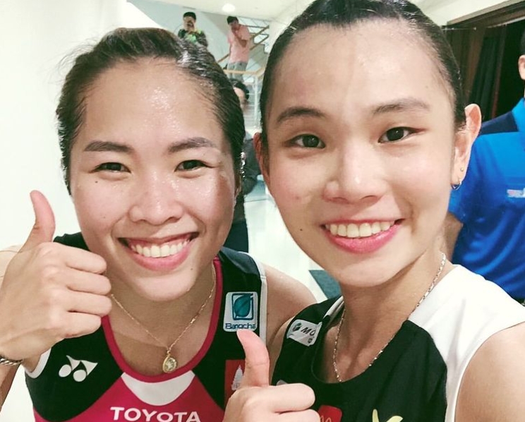 戴資穎（右）在東京奧運將對上宿敵兼好友依瑟儂（左）。（翻攝自依瑟儂Instagram）