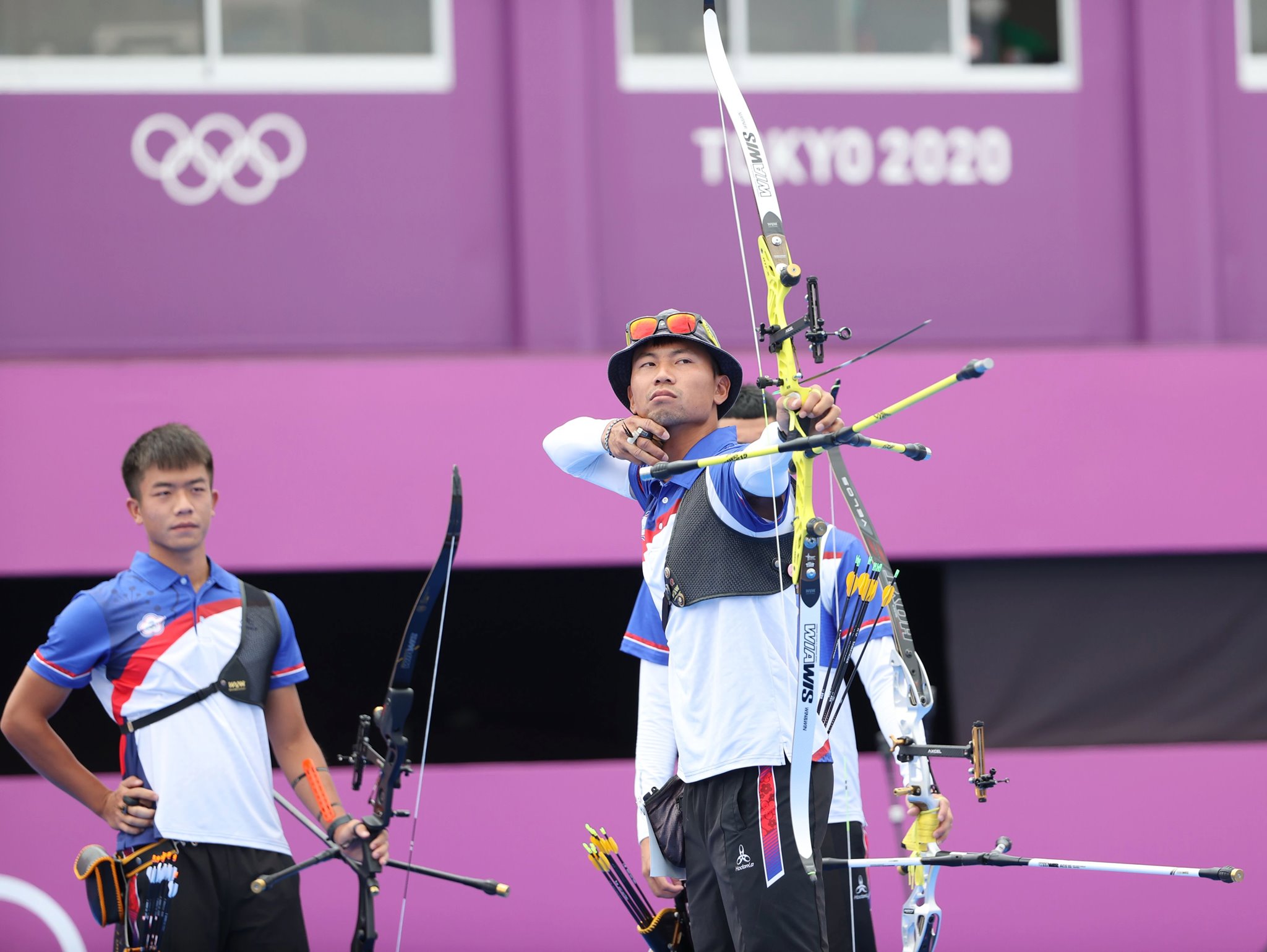 台灣射箭好手魏均珩以24:28、27:21、29:27、27:24擊破西班牙對手,拿到32強門票。(翻攝自魏均珩臉書)