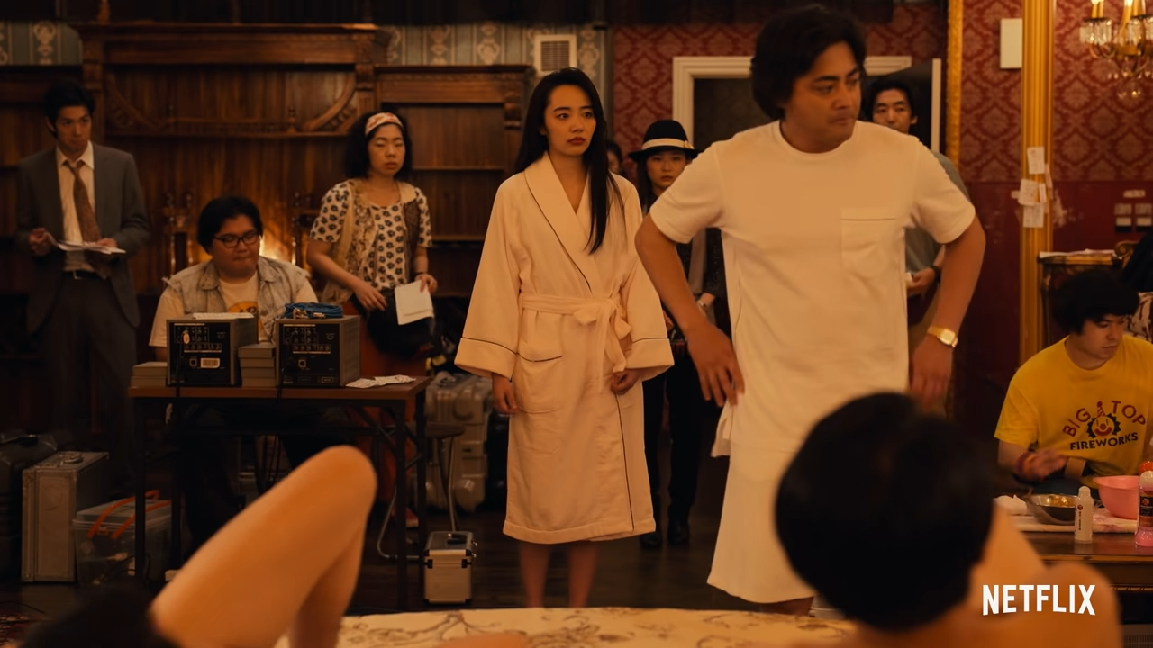 《AV帝王 第2季》中森田望智好不容易回到拍攝現場準備拍新作品，卻與山田孝之發生衝突。（翻攝自預告畫面）
