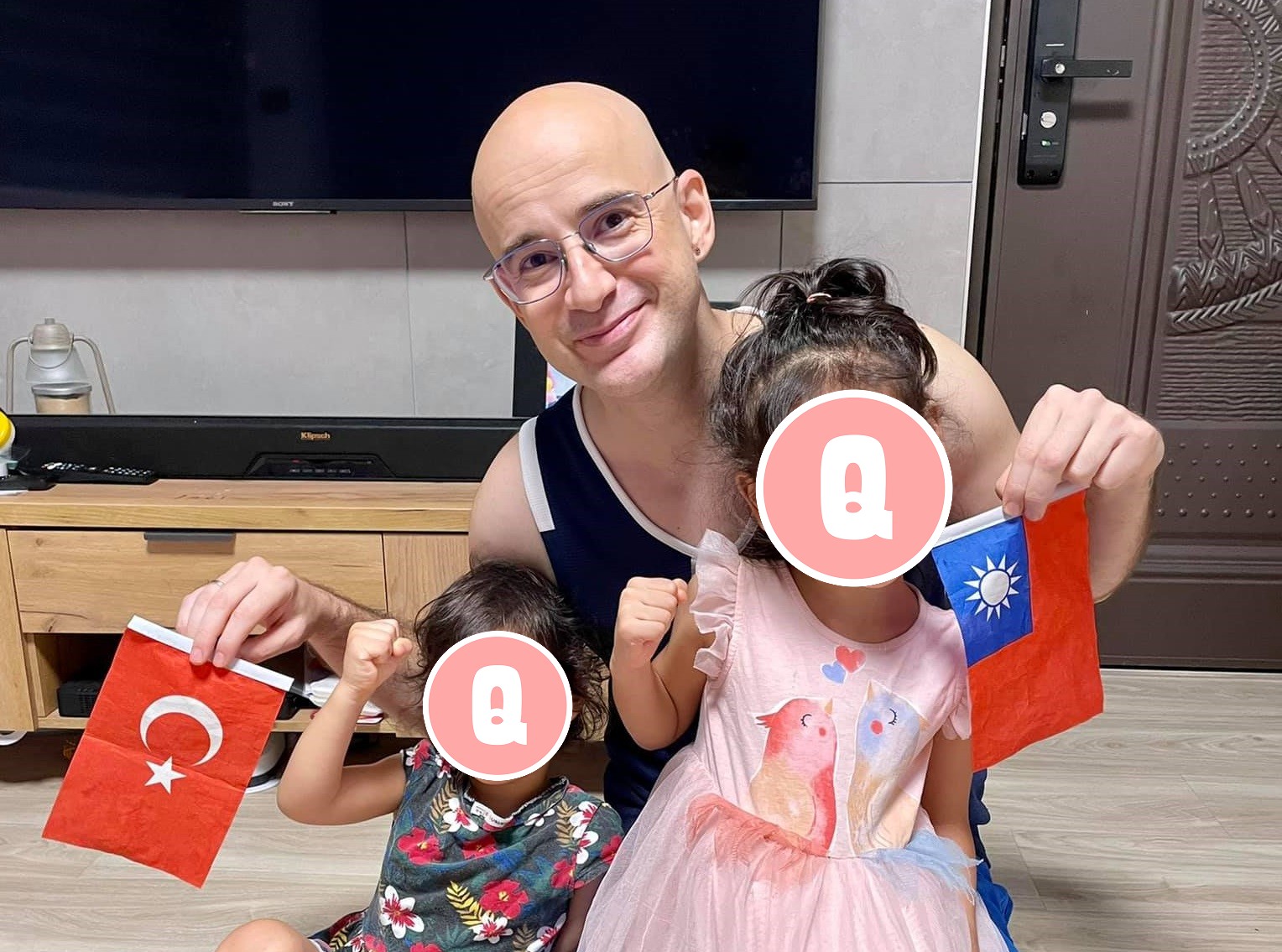 吳鳳的女兒看奧運因為沒看到台灣國旗，疑問：「台灣不是國家嗎？」（翻攝自吳鳳 Rifat臉書）