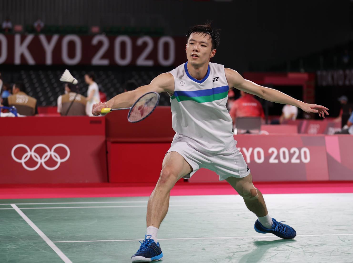 王子維今日出戰羽球男單16強賽，不敵前世界球王、丹麥的安賽龍吞敗。（體育署提供）