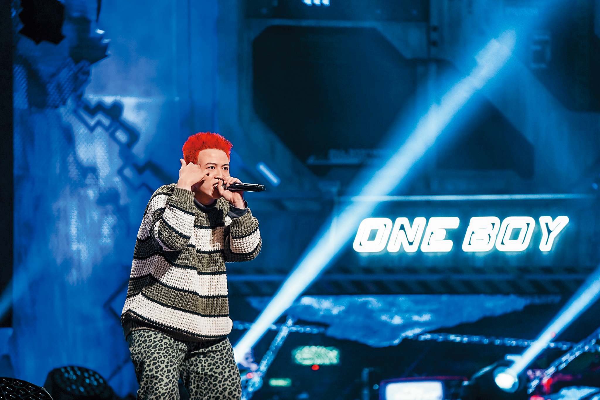 新生代饒舌團體成員Macdella在《大嘻哈時代》展現實力，被視為黑馬選手。（三立提供）