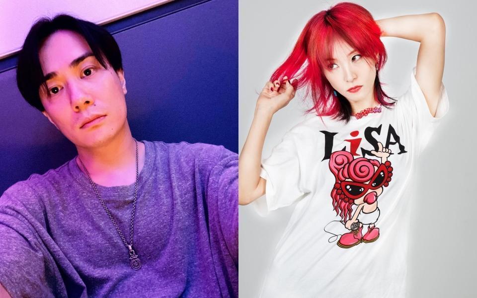日本歌姬LiSA（右）的老公，聲優鈴木達央傳出不倫女粉絲。（翻攝LiSA、鈴木達央IG）
