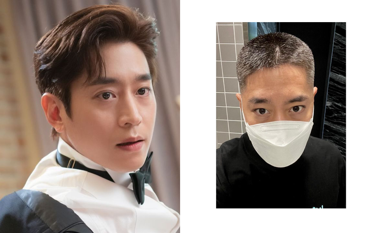 42歲的Eric公開滿頭白髮的自拍照。（翻攝自文晸赫IG）