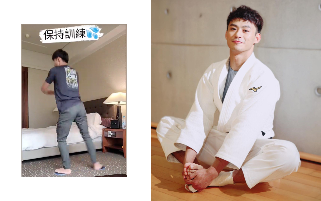 楊勇緯從東奧返台，正在防疫旅館隔離中。（翻攝自楊勇緯IG）