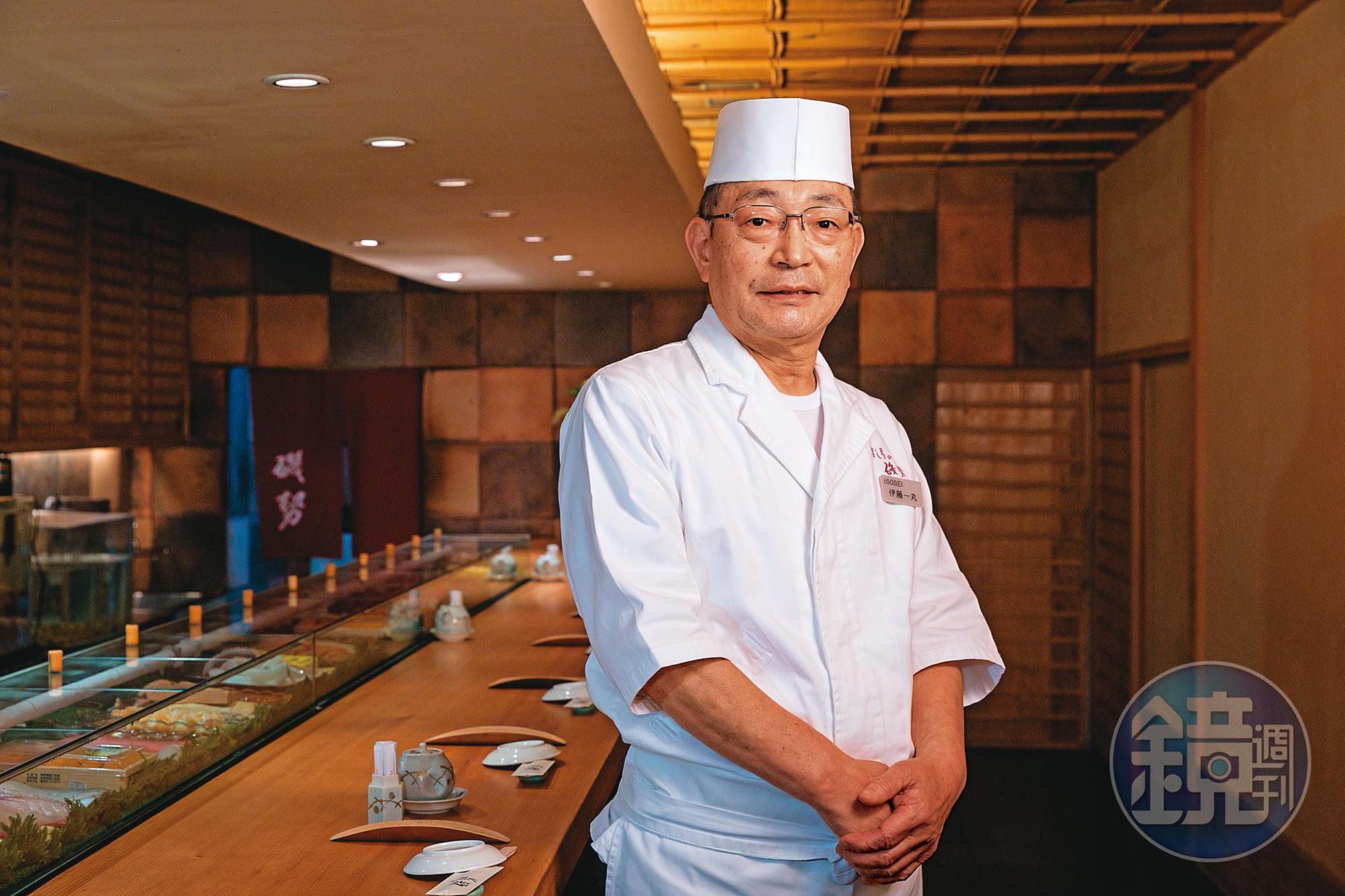 磯勢料理長伊藤一丸對於食材有嚴格的職人要求,於8月27日與米其林對簿公堂。(三級警戒前拍攝)