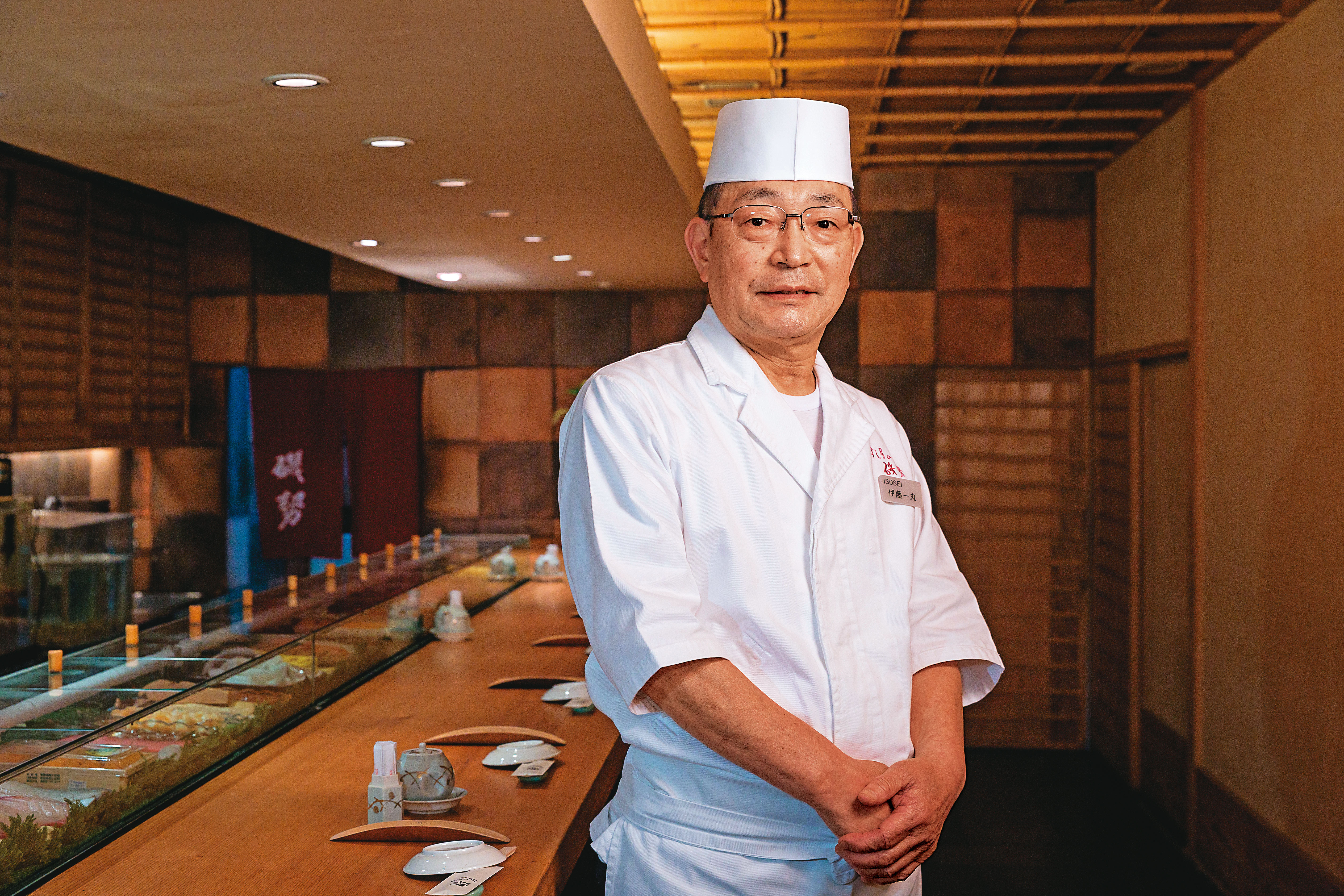 磯勢料理長伊藤一丸對於食材有嚴格的職人要求，於8月27日與米其林對簿公堂。（三級警戒前拍攝）