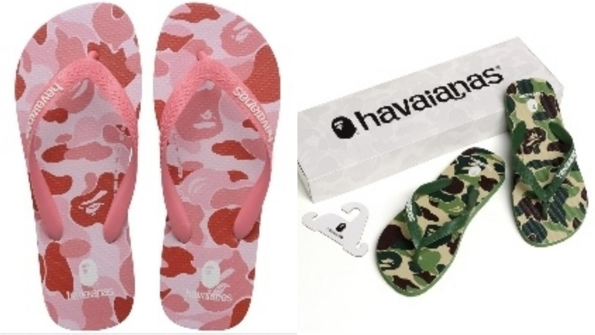 TOP系列夾腳拖 NT$1,680 Havaianas X BAPE®。（Havaianas提供）