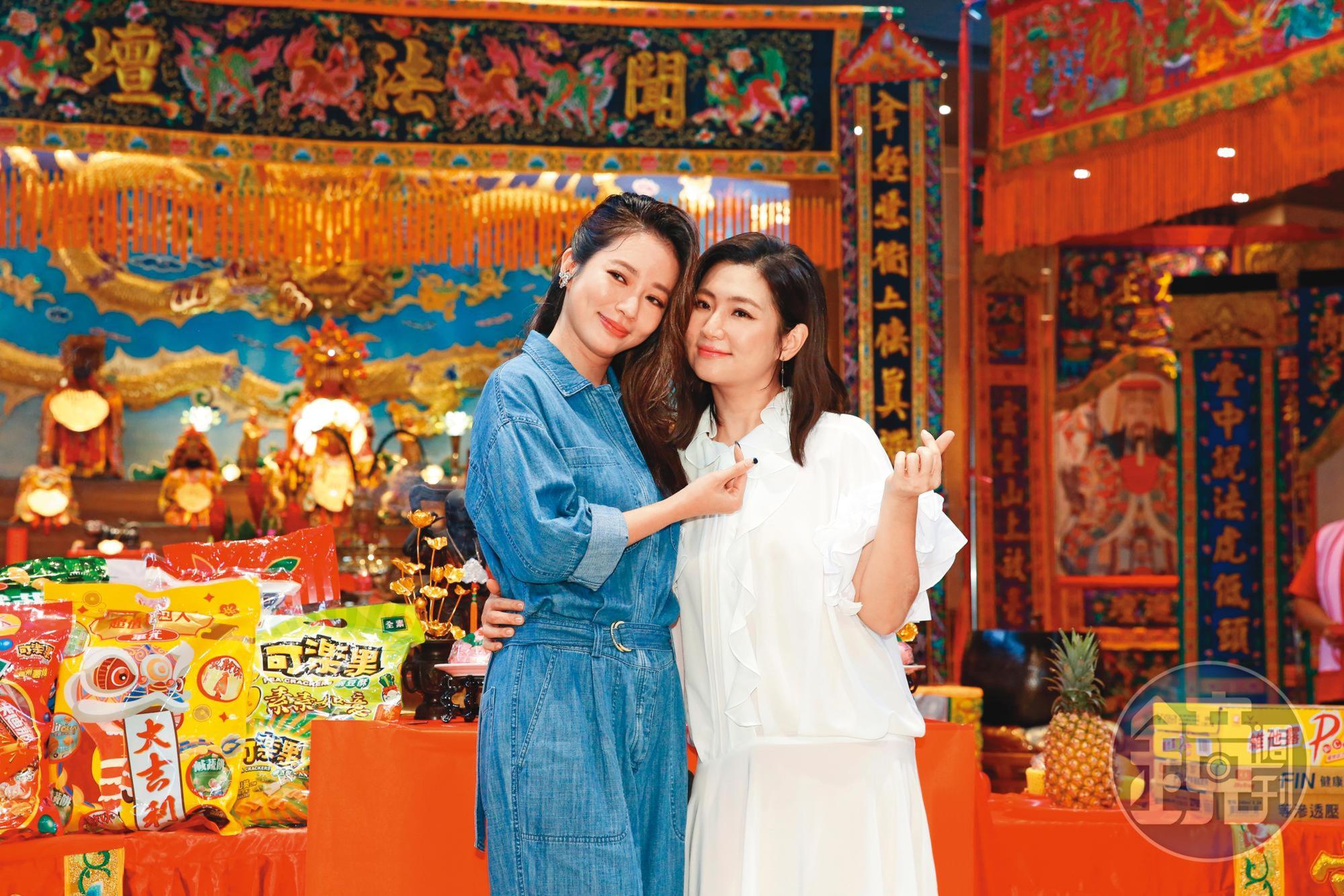 在《頭七》中，高宇蓁（左）與Selina（右）飾演一對姐妹花，雖然題材鎖定親情為主軸，但也有驚悚恐怖的劇情。
