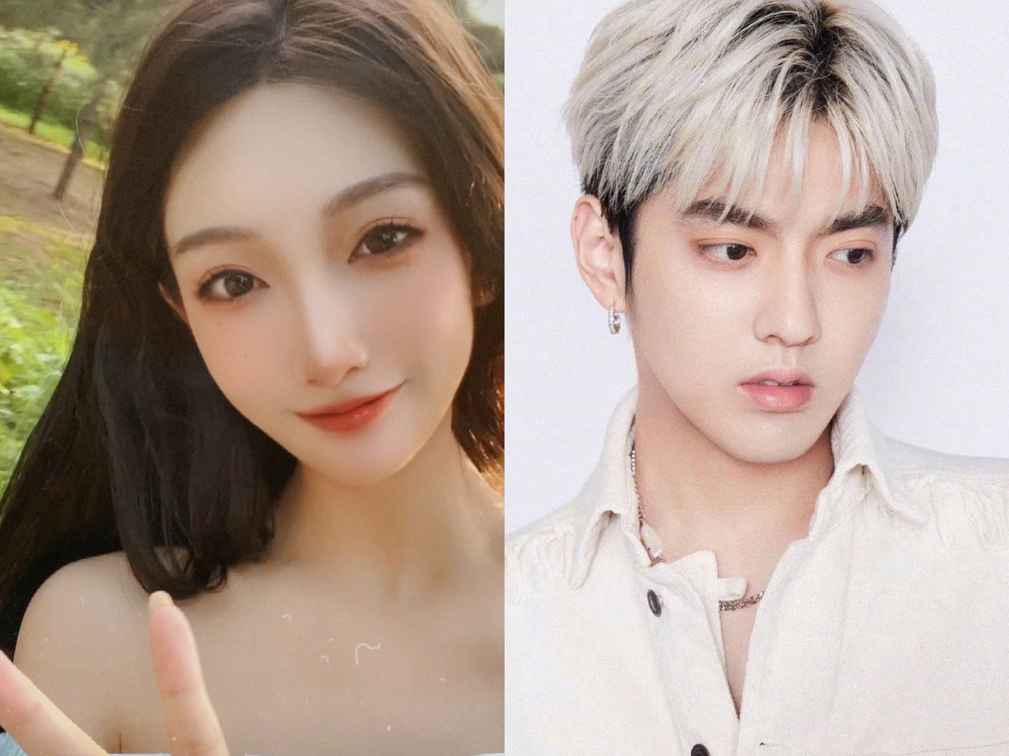 都美竹當初的爆料，讓吳亦凡如今遭警方拘禁調查。（翻攝自都美竹、吳亦凡微博）