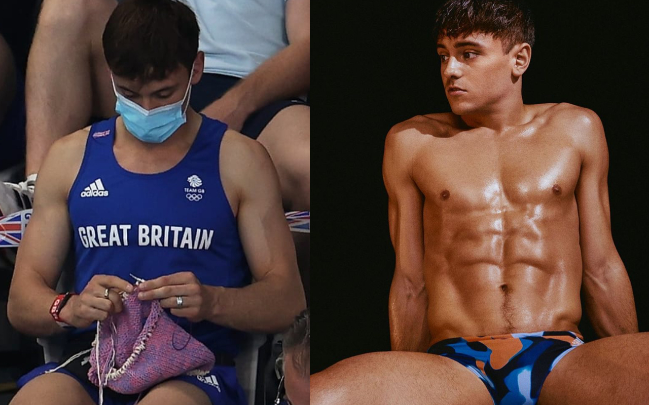 Tom Daley不只會跳水，還會打毛線，真是多才多藝！（翻攝自IG）
