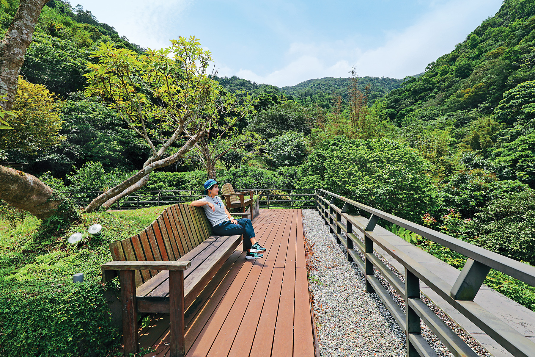 酒莊3樓的露台可以欣賞園區內的風景。
