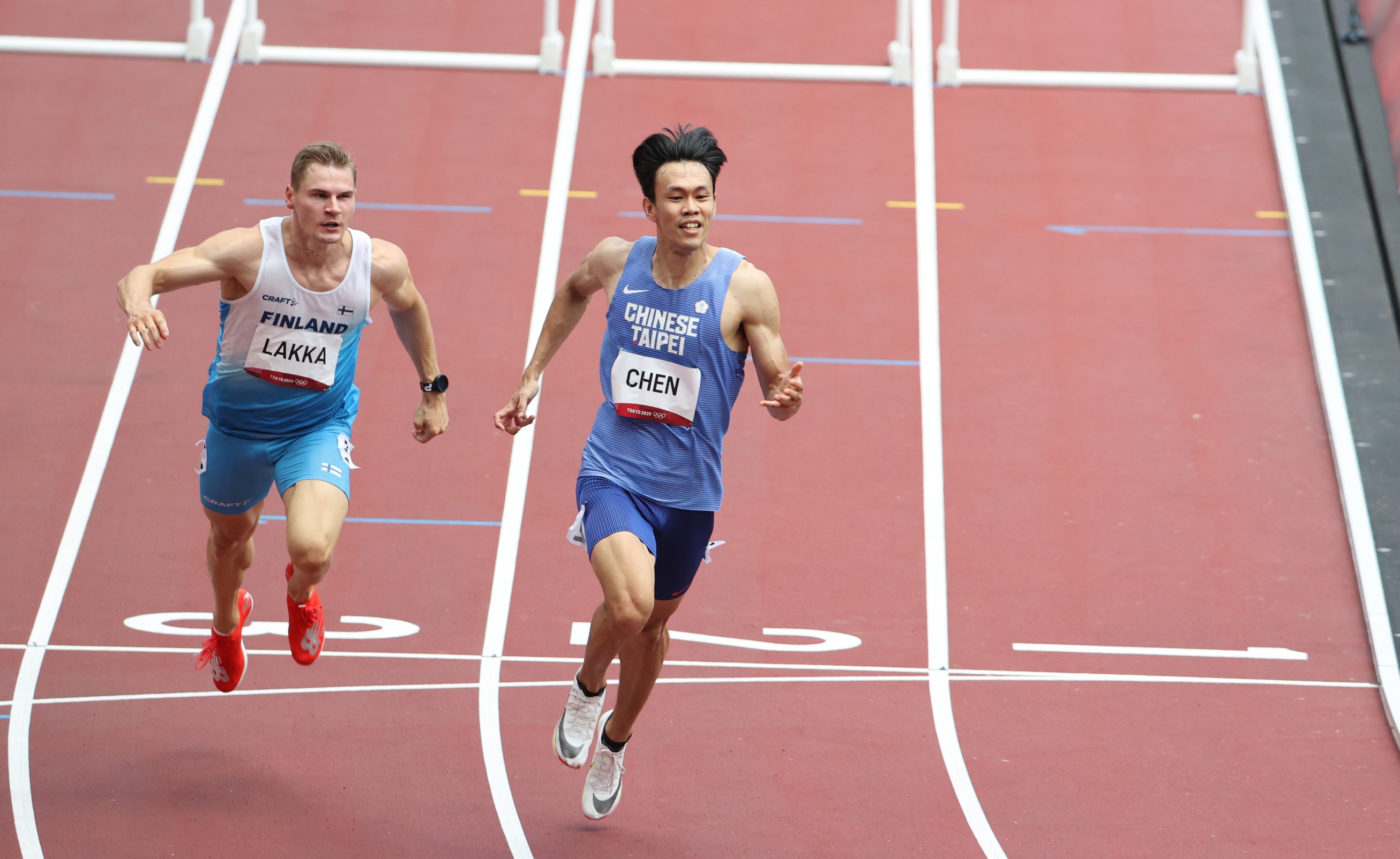 跨欄好手陳奎儒今天出賽男子110公尺準決賽，（體育署提供）