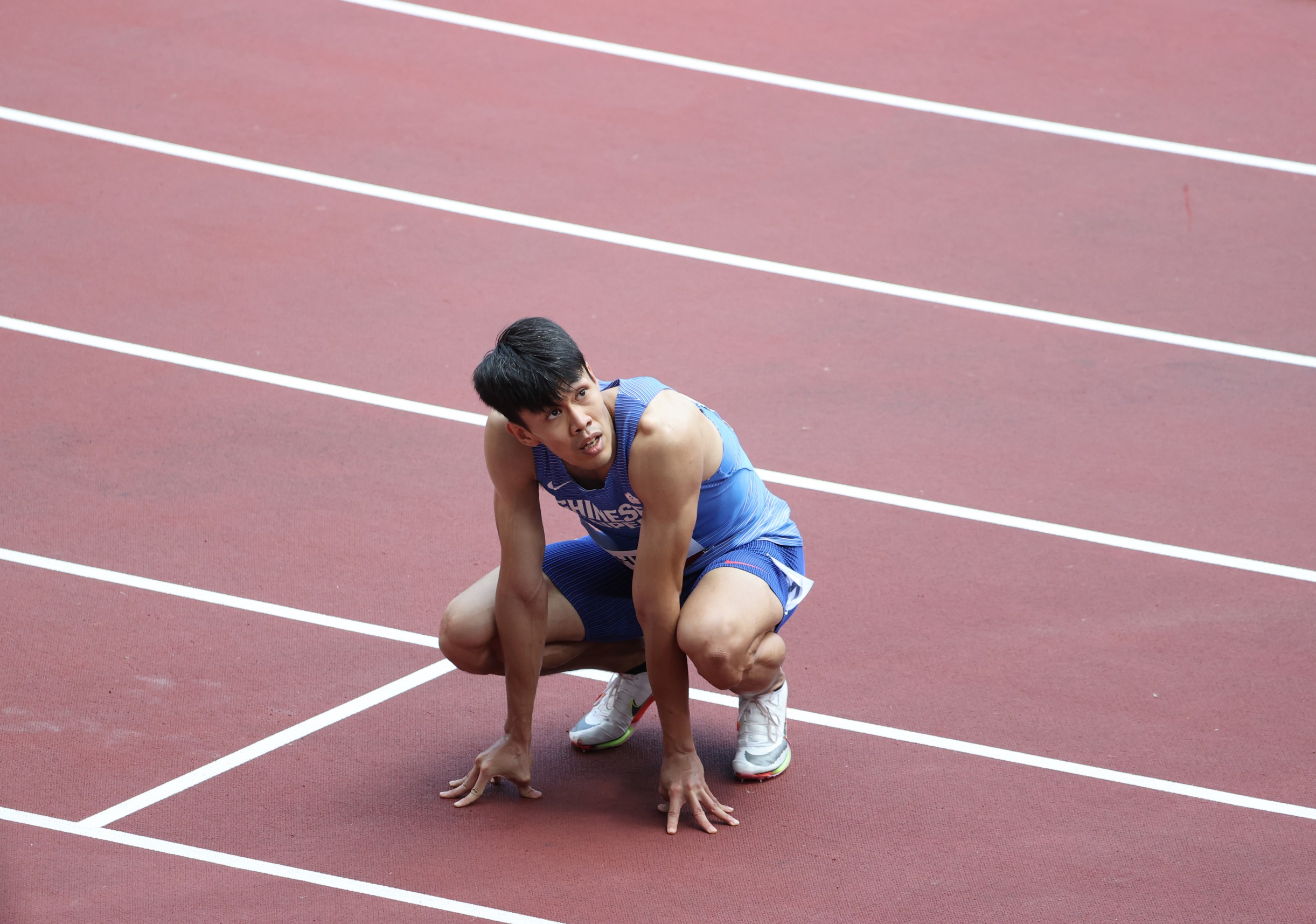 陳奎儒本屆奧運止步準決賽，賽後因不滿意自己的表現落淚。（體育署提供）