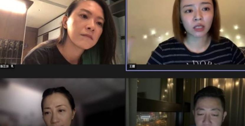 王瞳開直播和艾成、張芸京、潘奕如透露心裡話。（翻攝自《耶一同進城》）