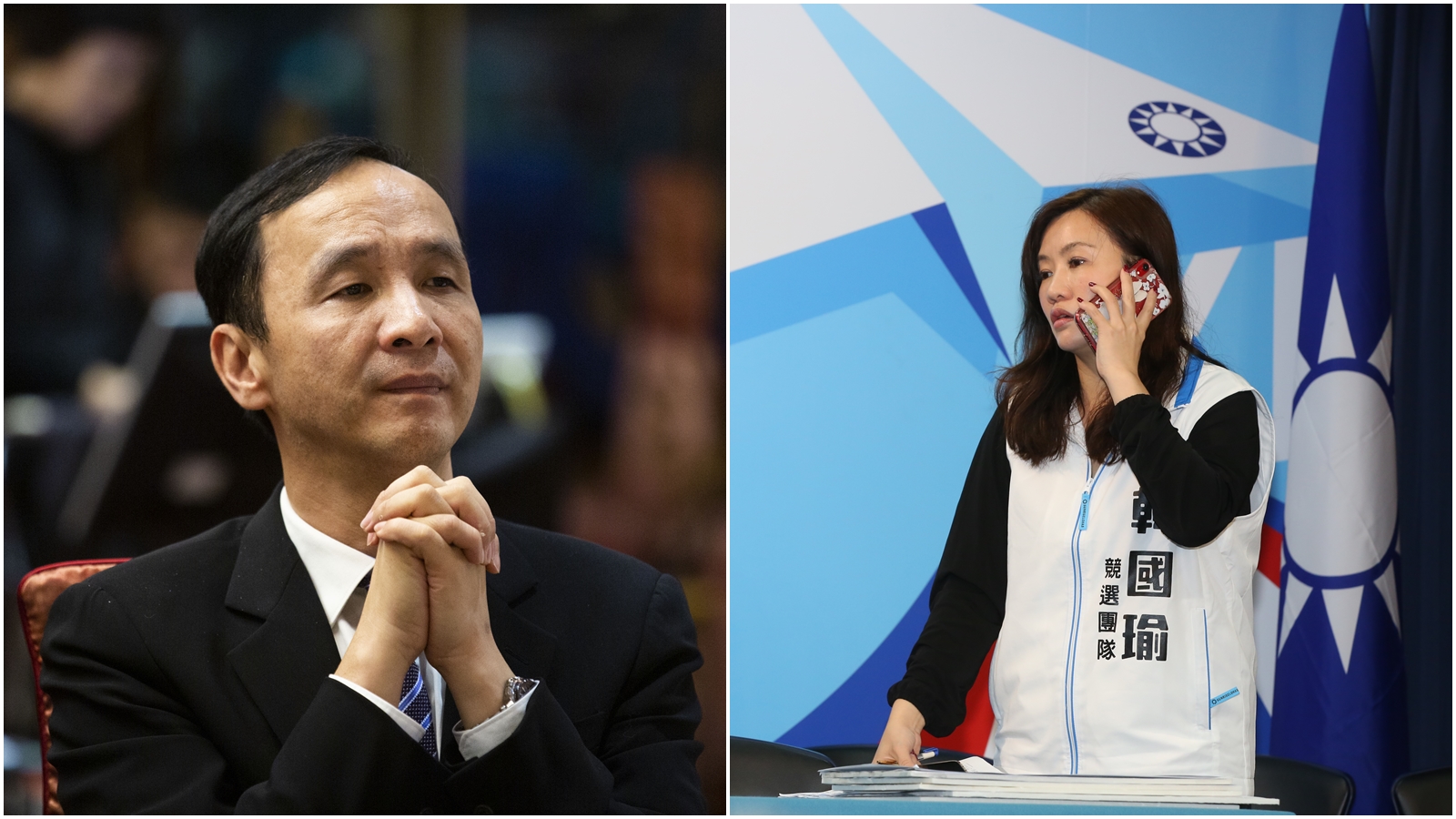 王淺秋（右）今日在節目上抱怨朱立倫（左），對她的邀訪挑三揀四，最後還臨時取消，讓人感受很不舒服。（本刊資料照）