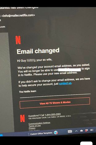 前妻和新情人偷偷把他的暱稱改成「○你前妻的老兄」。(翻攝自Reddit)
